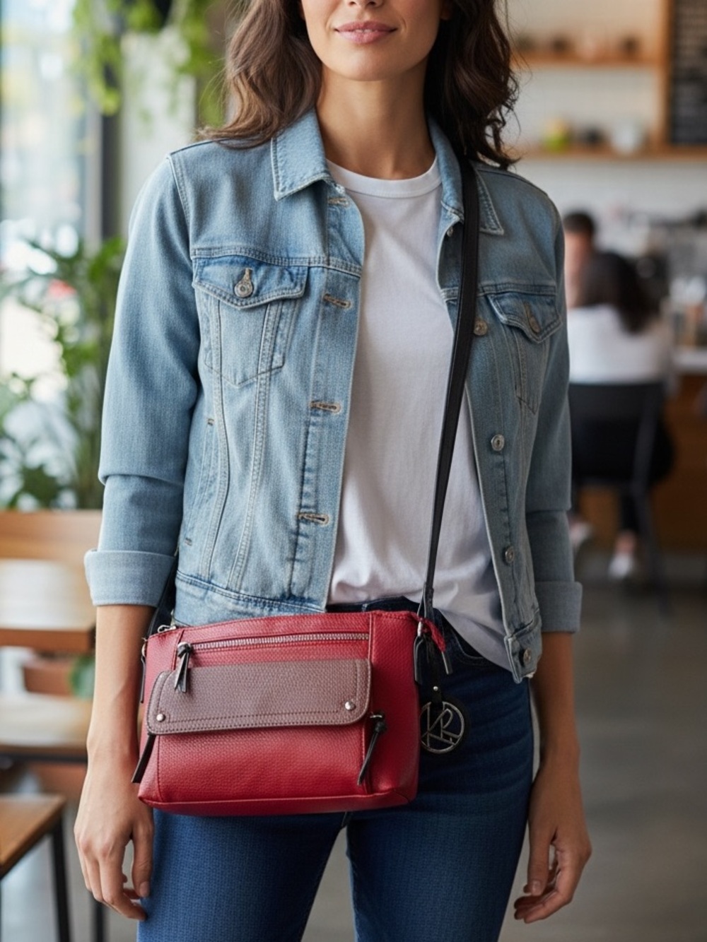 Kim Rogers KR Crossbody Bag Purse Red